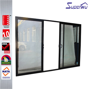 Superwu China manufacturer double glazed aluminum cavity stacker sliding door