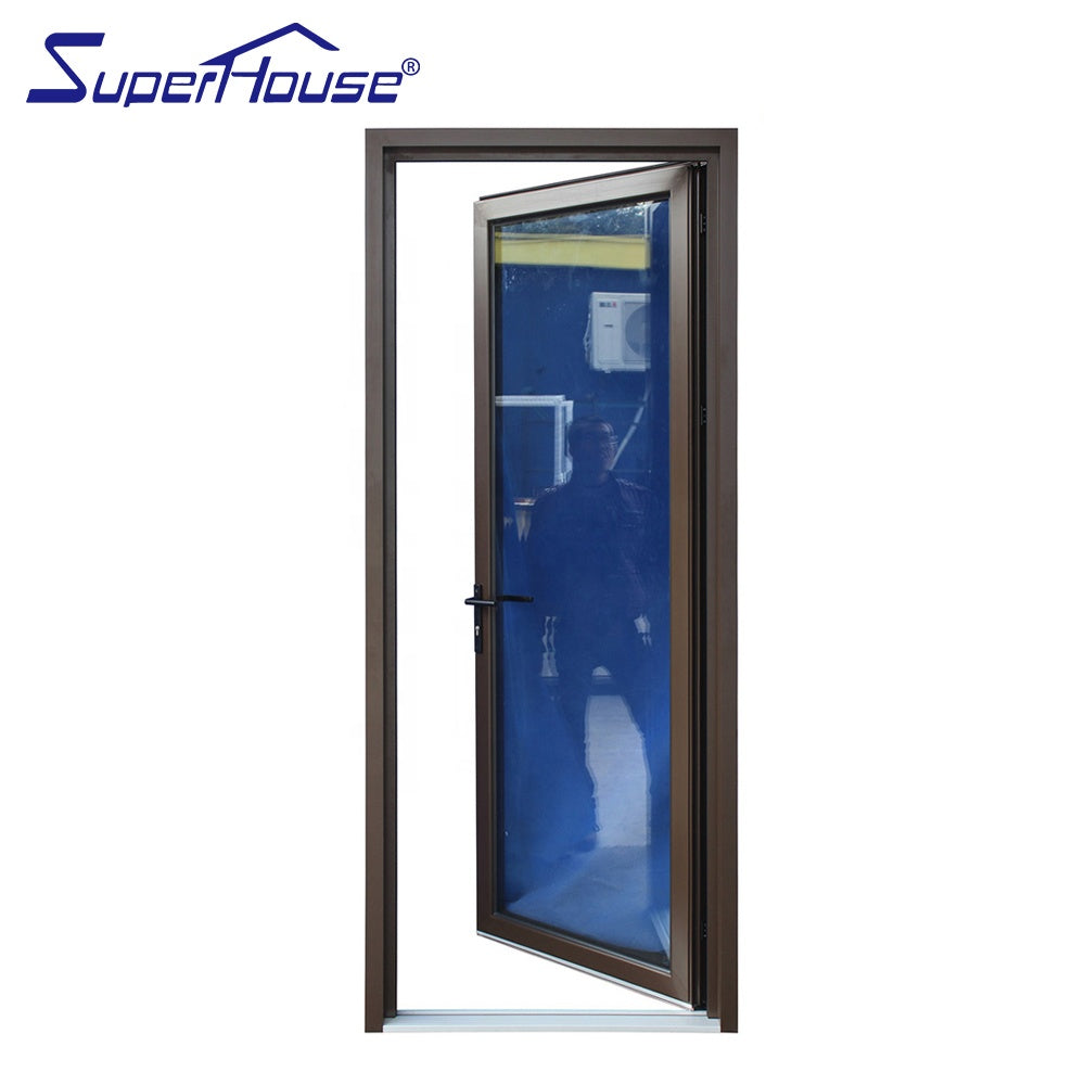 Superhouse Hurricane proof bullet proof high quality office double glass hinged door