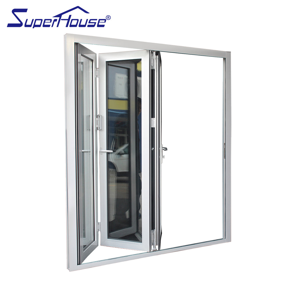 Suerhouse Residential Australia standard large Aluminium framed insulated folding door mechanism with safety glass