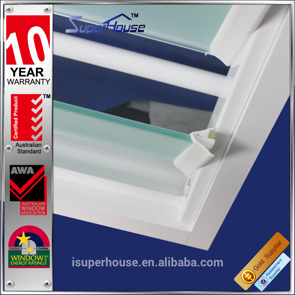 Suerhouse Hot Selling Louvre Window with Security Bar Aluminum Alloy Vertical Fixed