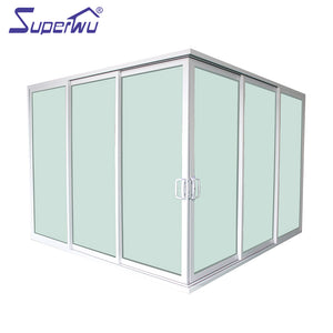 Superhouse Commercial large aluminium main entrance sliding toughened glass door design