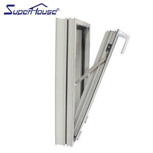 Superhouse EU market most popular Passive House system aluminum tilt turn window with tinted glass