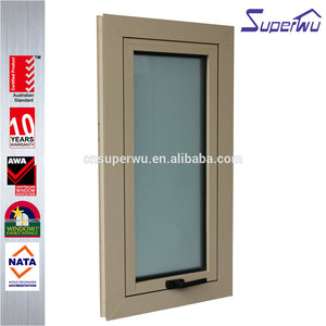 Superwu Aluminum Alloy Frame Top Hung Casement Opening outwards Window