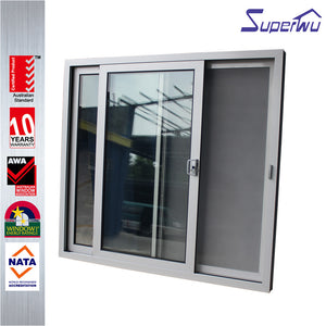 Superhouse Soundproof dust proof aluminum bullet proof stained glass sliding doors guide