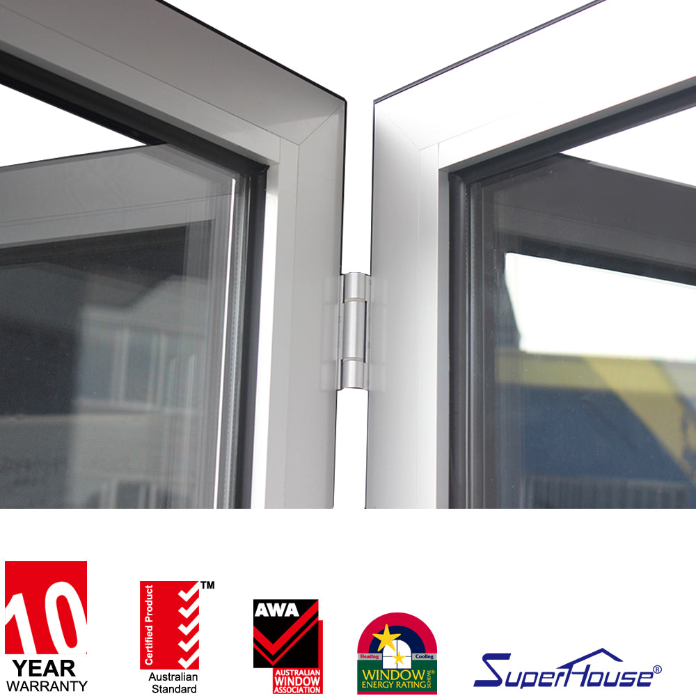 Suerhouse AAMA exterior glass accordion doors European style luxury aluminium large folding glass doors