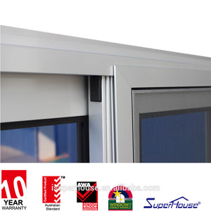 Suerhouse 2 panels Aluminium Glazing Sliding window AS2208&NZ Standard Double Glazed Sound-proof Siding Windows