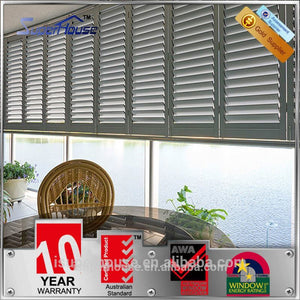 Suerhouse Australian standard air flow fixed aluminium shutter glass louver windows