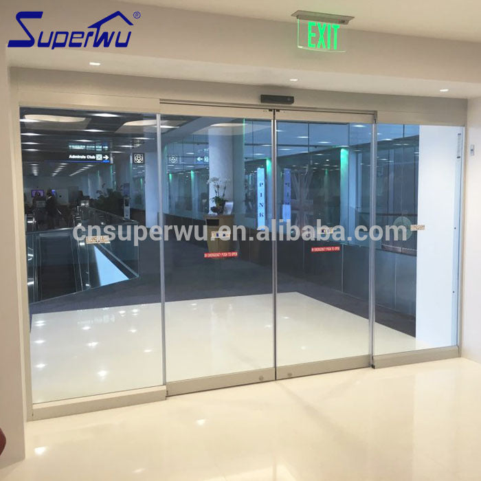 Superwu Automatic frameless aluminum sliding door glass sensor door
