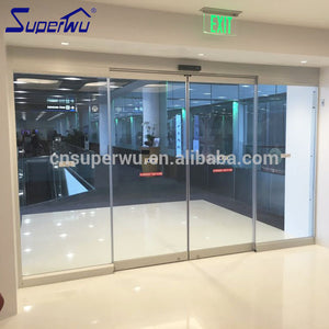 Superwu Automatic frameless aluminum sliding door glass sensor door