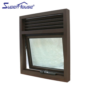 Superhouse Australia design most popular type chain winder awning window with fixed louver on top