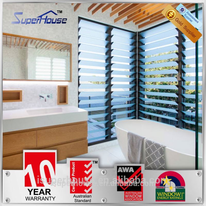 Suerhouse Australian standard air flow fixed aluminium shutter glass louver windows