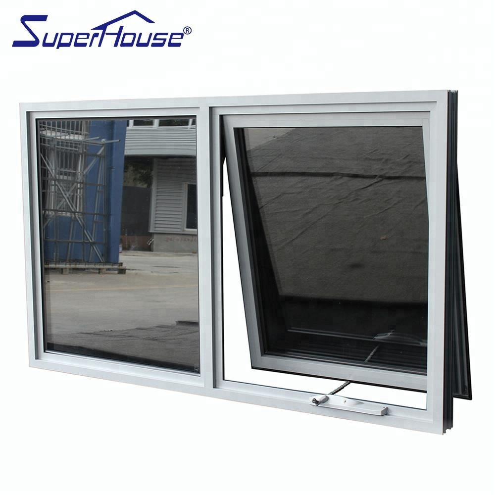 Superhouse As2047 As2208 As1288 standard double glazed aluminium awning window with Australia local design