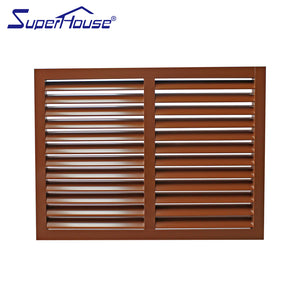 Superhouse Australia AS2047 standard and NOA standard fixed aluminum wood color window louvre shutter