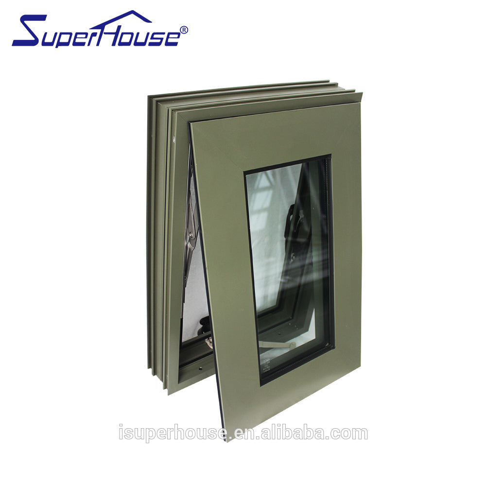 Superhouse Bronze colour Aluminum Glass Awning window Residential