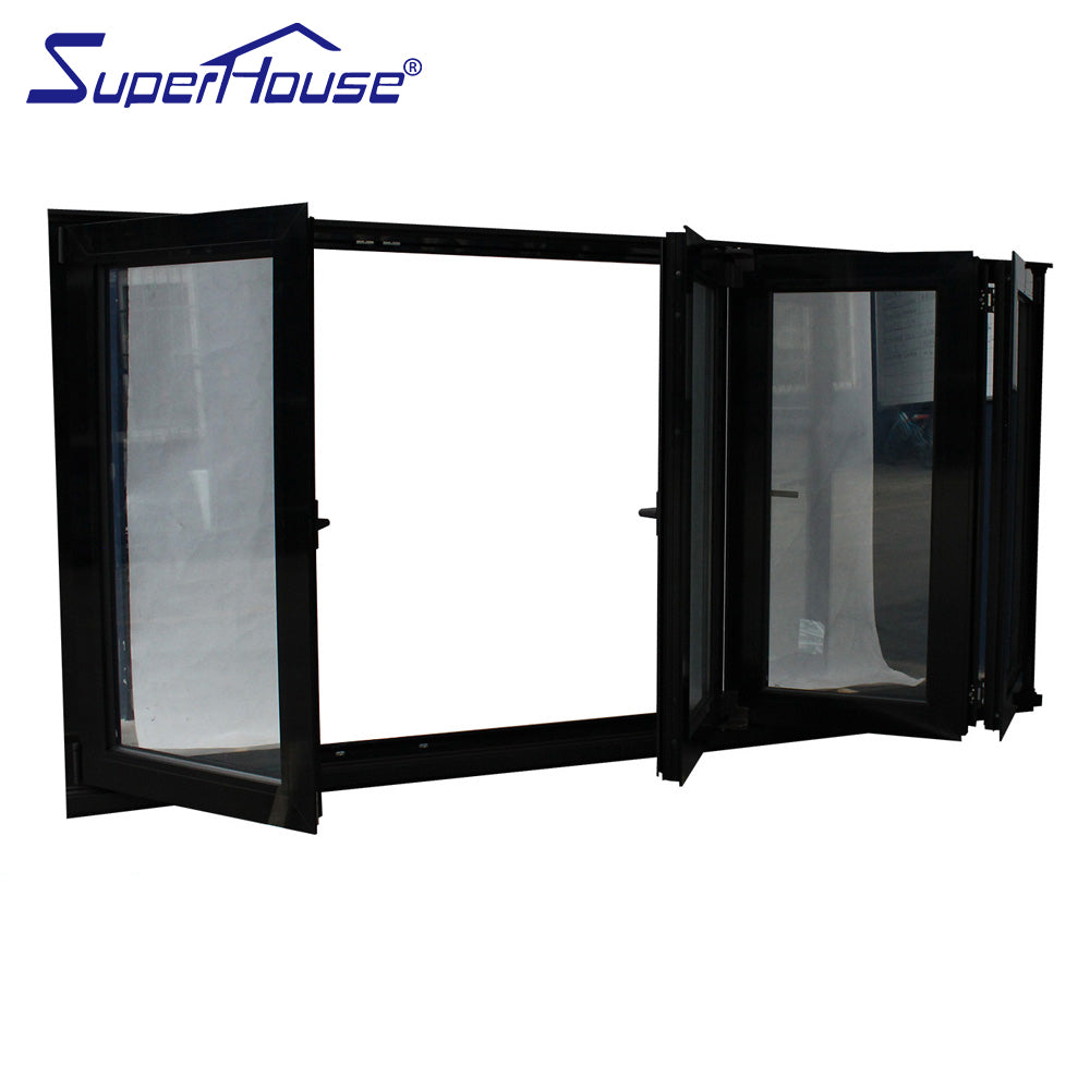 Superhouse smart energy rating 431 design aluminum impact glass folding window