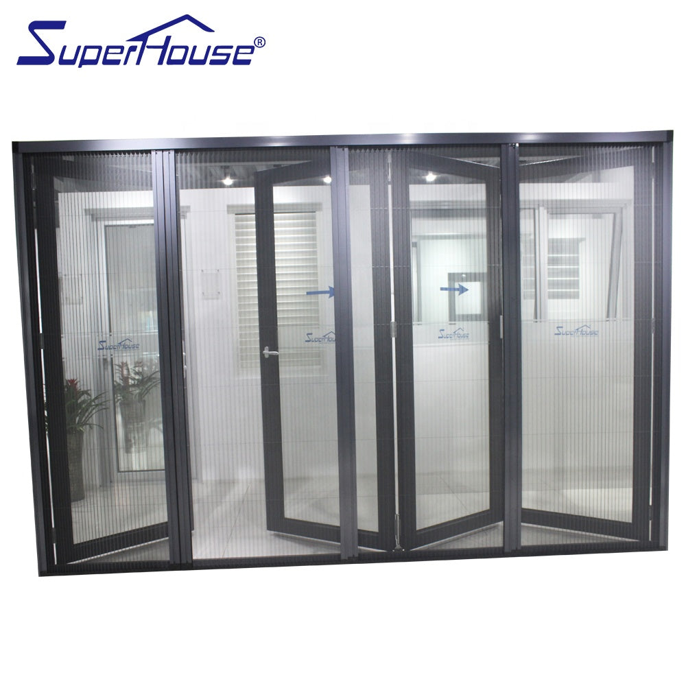 Superhouse USA standard energy saving thermal break profile bi-folding door with low-E glass
