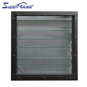 Superhouse Australia AS2047 standard and NOA standard electric aluminium adjustable louvre price with security mesh