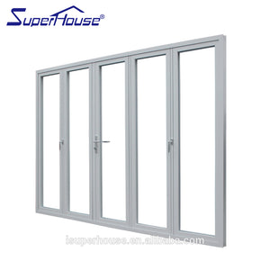 Suerhouse AS2047 commercial Aluminium Double Glass Pella Portable folding doors Room Divider For patio Garden