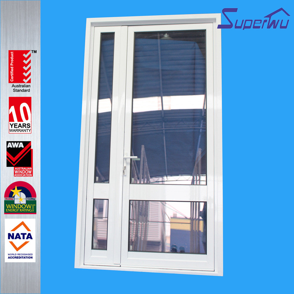 Superwu Hot sale tempered glass european style used commercial glass entry door