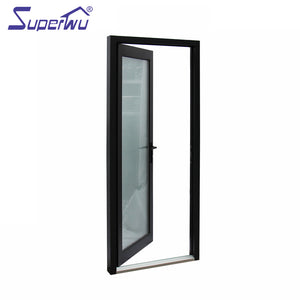 Superwu Aluminum frame hinged door with double low E glass for residential house in Australia