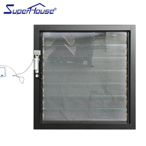 Superhouse Australia standard Green house use white color Electric glass louver with 10 years warranty