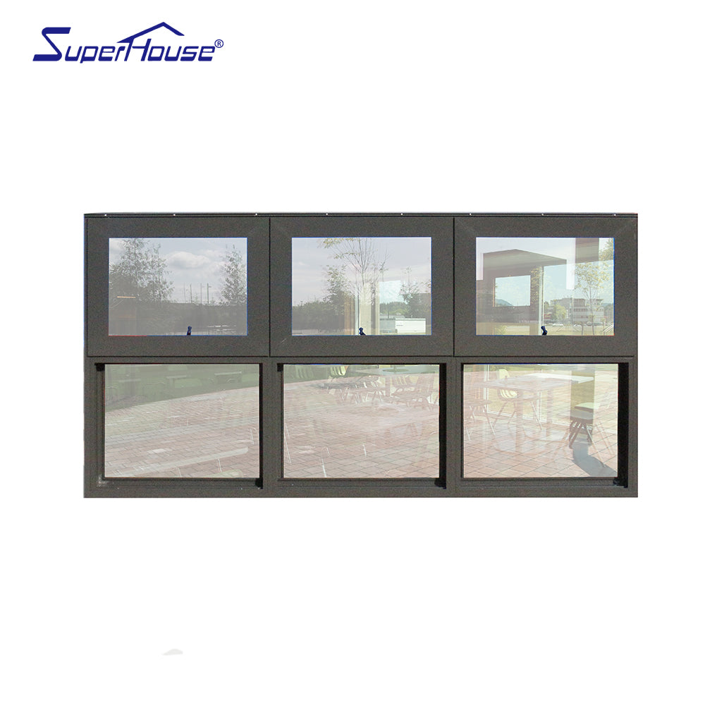 Superhouse triple aluminum awning window with fixed windows design
