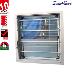 Superhouse unique window glass louvered shutters with Guard against theft rod