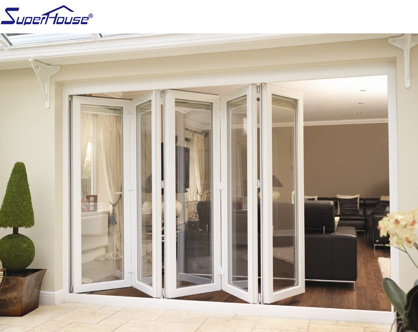 Superhouse Euro design 440 openable sash aluminum folding stack glass doors