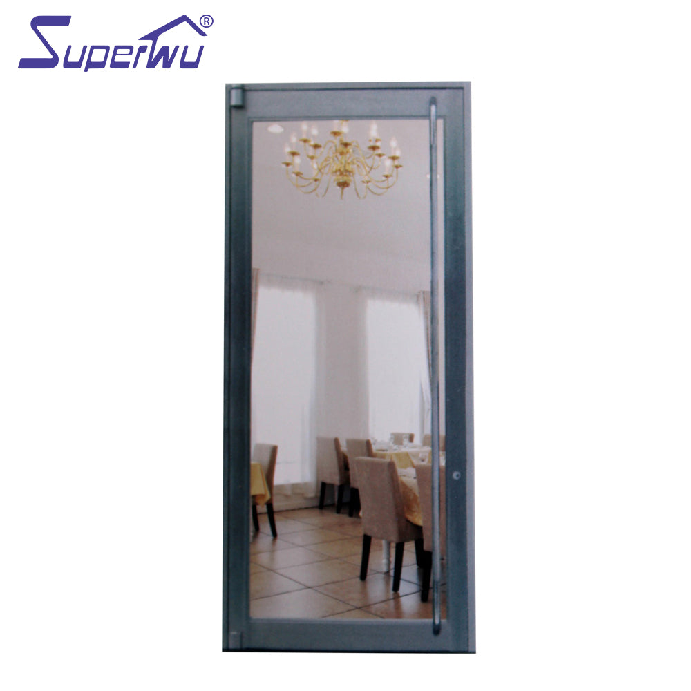 Superwu Certificate Hotel Fire Rated Escape Exit Door with Glass Canada Interior Swing Finished