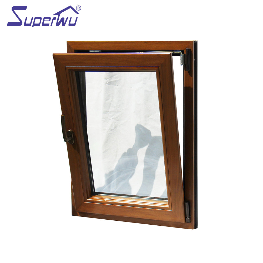 Superwu Special performance aluminum wood composite glazed tilt and turn window for high grade passive house