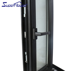 Superhouse New Zealand standard thermal break aluminium casement french side hung swing window with flange for cabin
