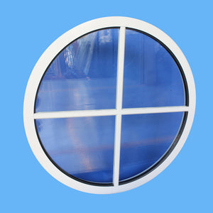 Superwu Customized size diy install round open arch fixed window with grills design