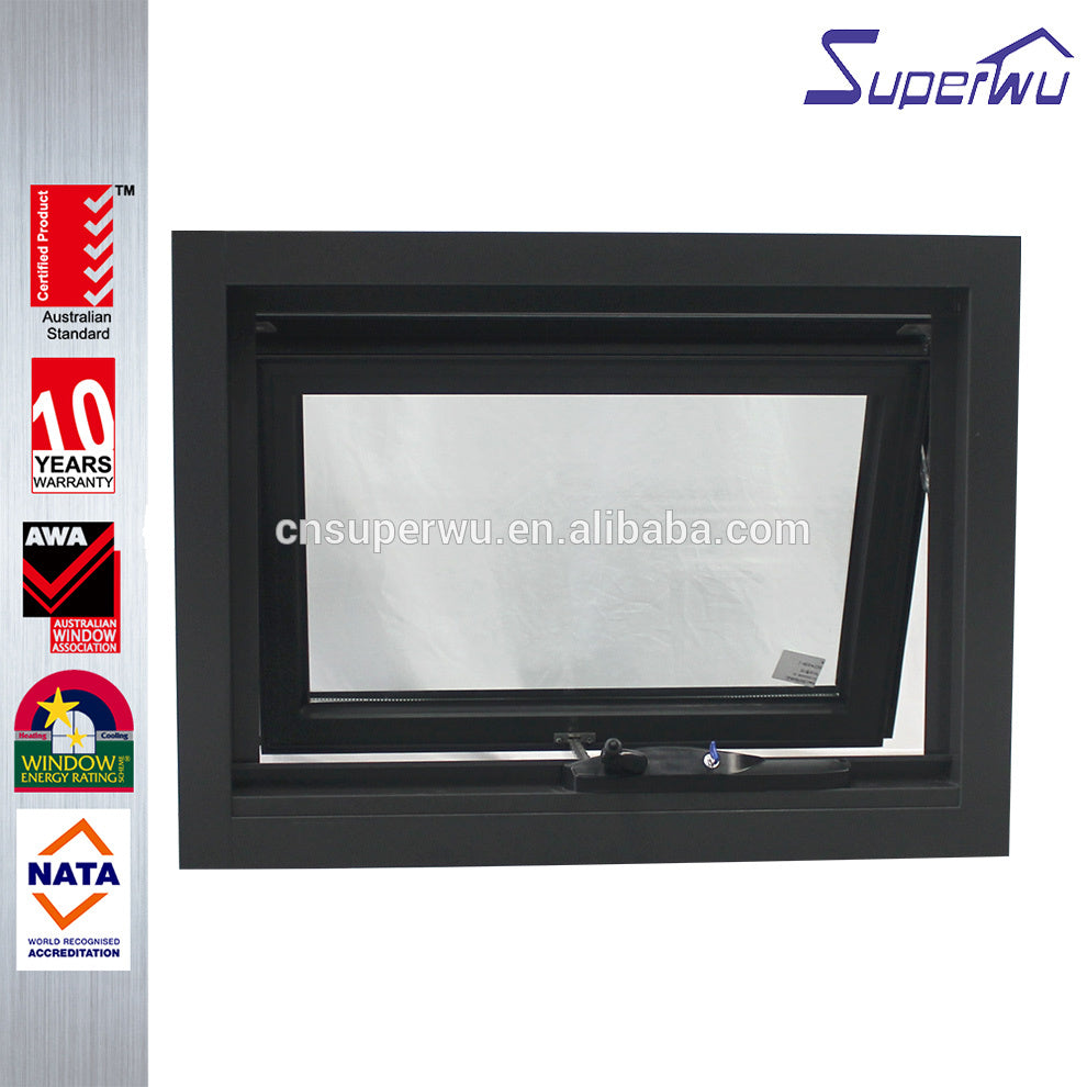 Superwu Aluminium thermal break Profile cost-effective Double Glazed Awning Windows AS2047 Australian standard Made In China