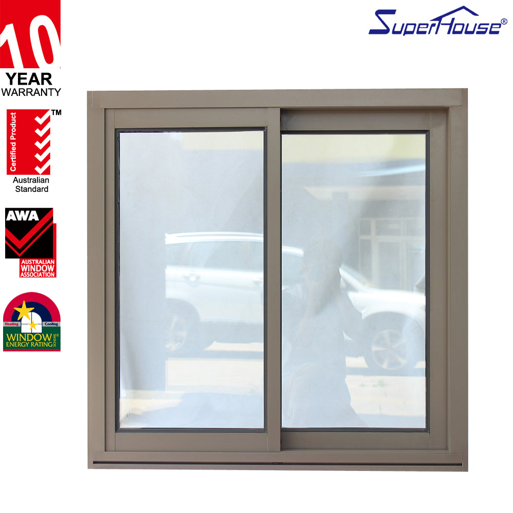 Superhouse high quality customized color aluminum tempered glass sliding window