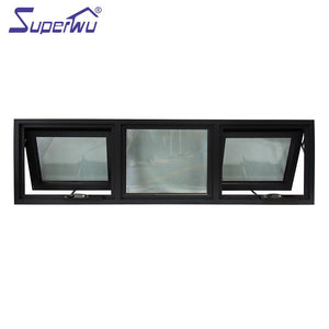 Superhouse NFRC DADE Australia AS2047 standard new design black color aluminum fixed awning window