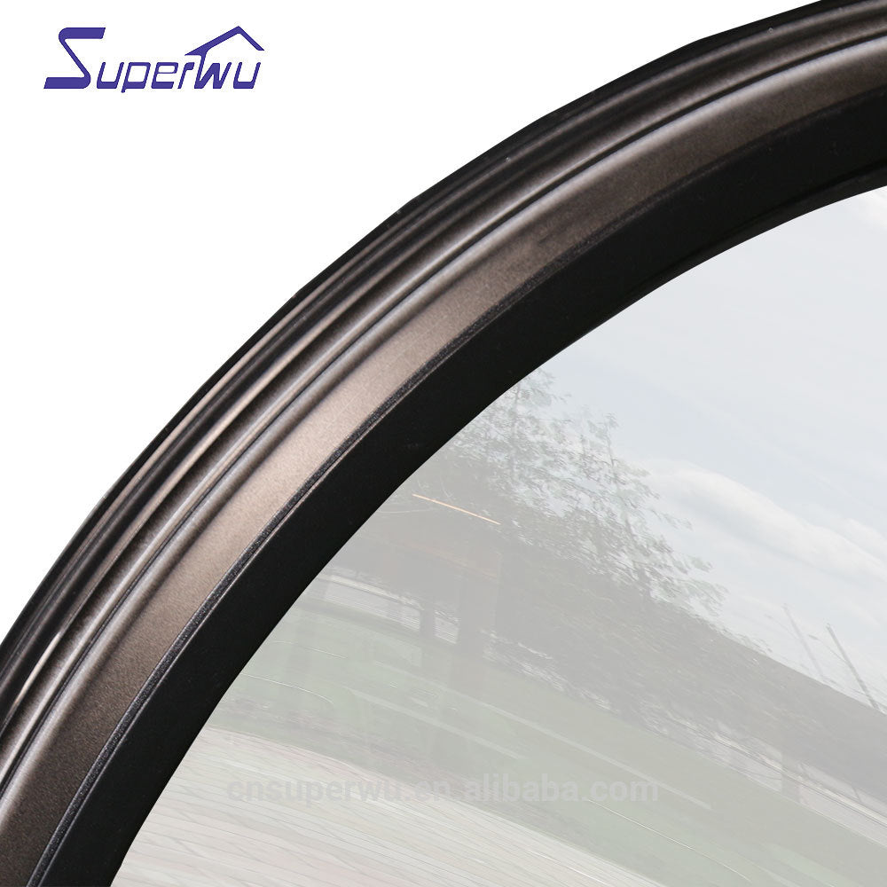 Superwu Round Superwu Shape Design Glass Glazed Fixed Aluminum High Quality Window