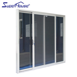 Superhouse China supplier balcony sliding glass door with mosquito net