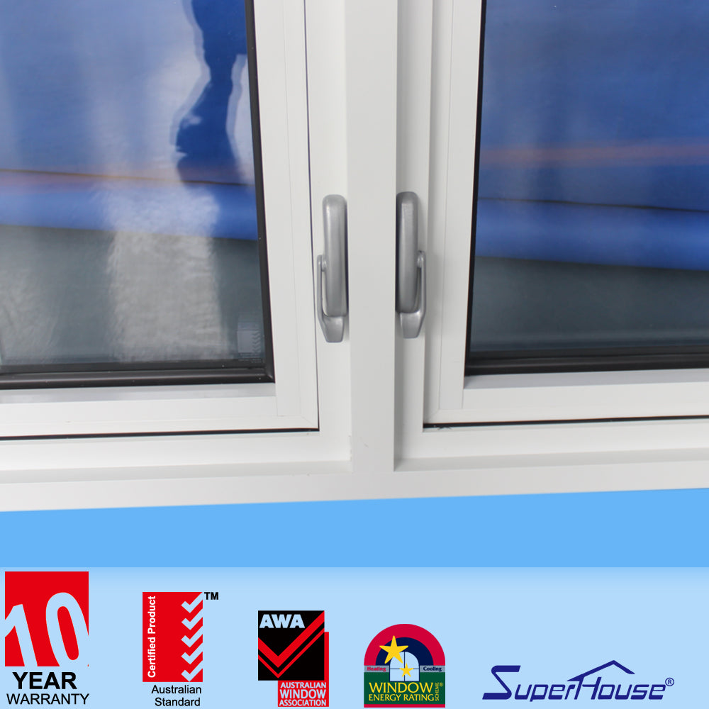 Superhouse Australian standard AS2047/AS2208 aluminum casement window with grids