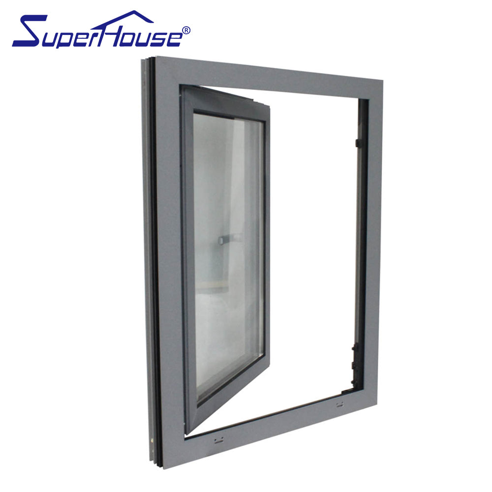 Superhouse EU standard Pasive House system tilt and turn window with triple low-E glass