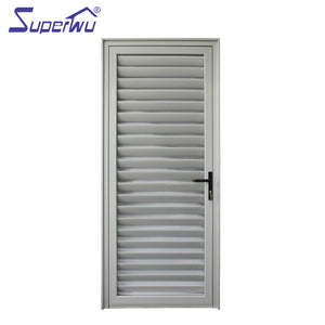 Superwu AS2047 standard customer logo & design double glazing aluminium louvre door