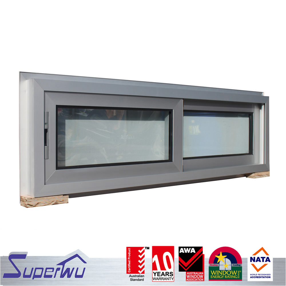 Superwu 2017 latest design double glazed small aluminum basement sliding window