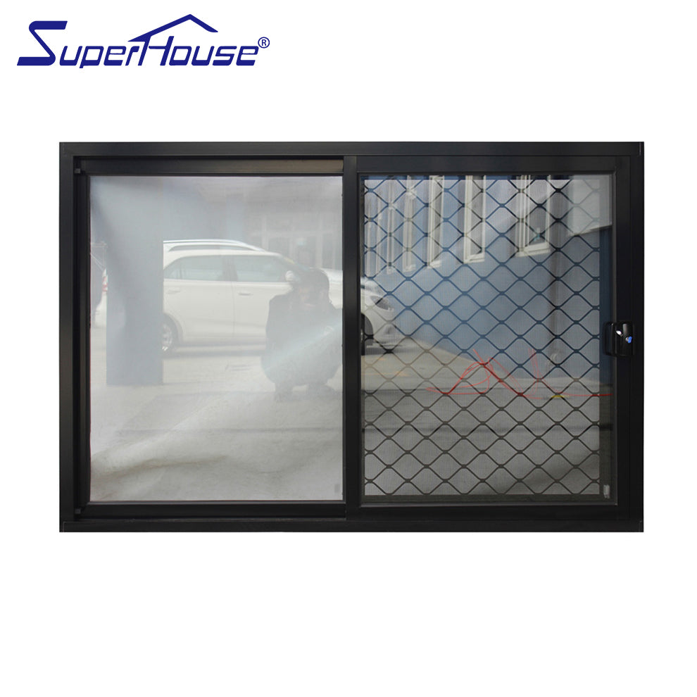 Suerhouse AS2047 standard wrought iron designs windows with black aluminum grille