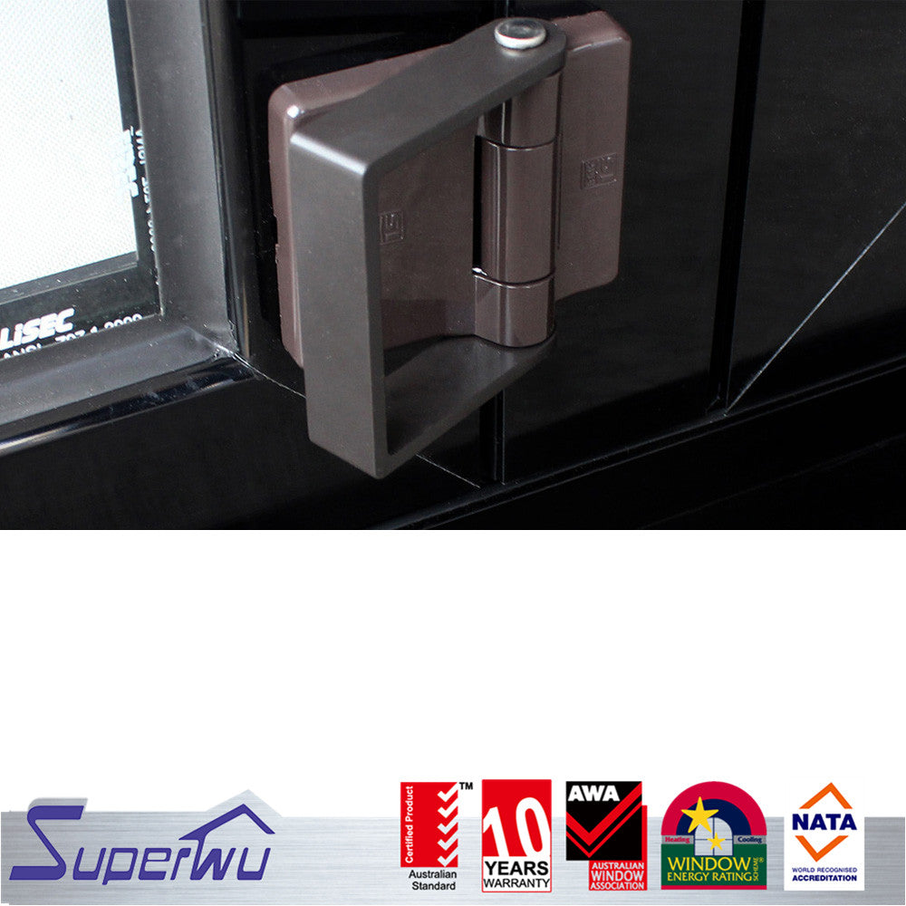 Superwu NFRC AS2047 standard thermal break aluminum window double glazed aluminum bifolding window