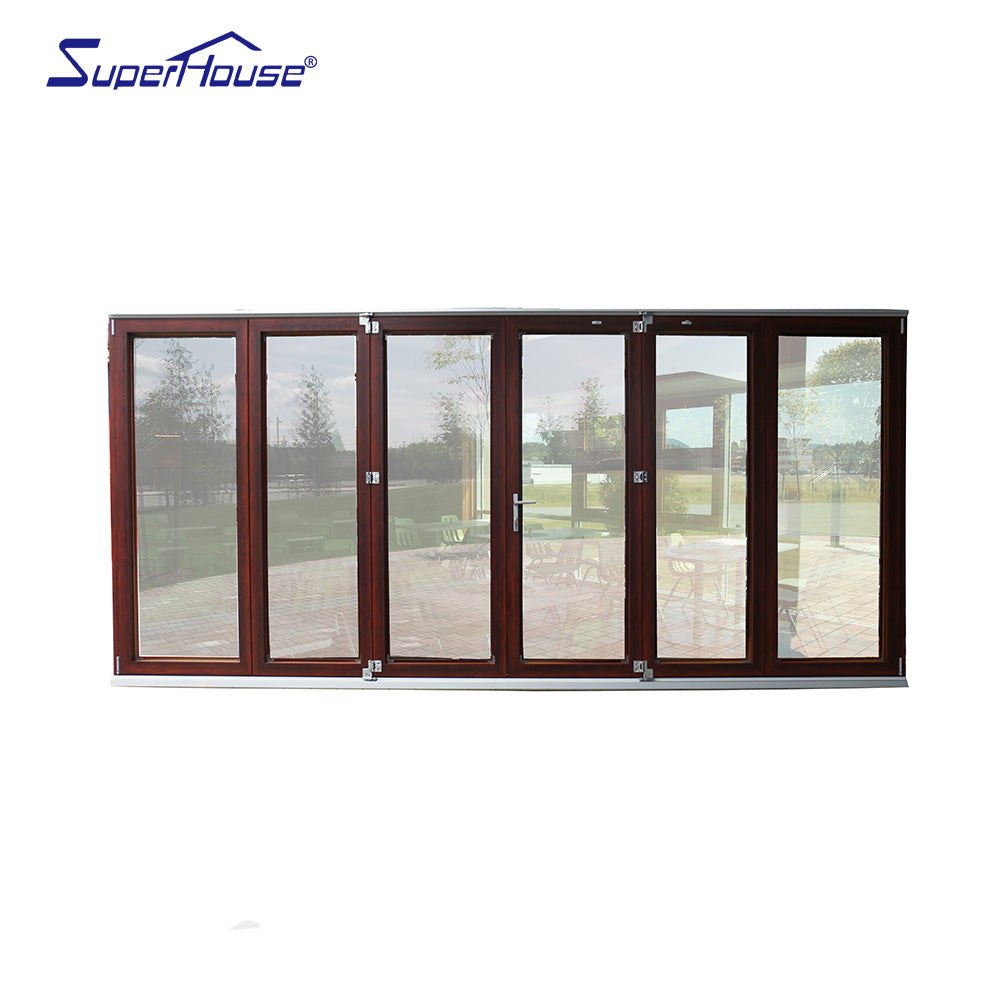 Suerhouse Australia design As2047 standard aluminum bi-folding doors with double toughened glass