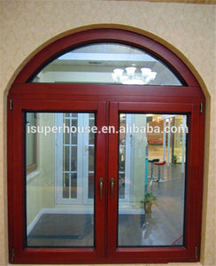 Suerhouse aluminium frame arch glass doors round glass entry door with AS2047standard