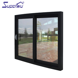 Superwu Meet Florida code standard luxury frosted glass sliding windows with timber reveal