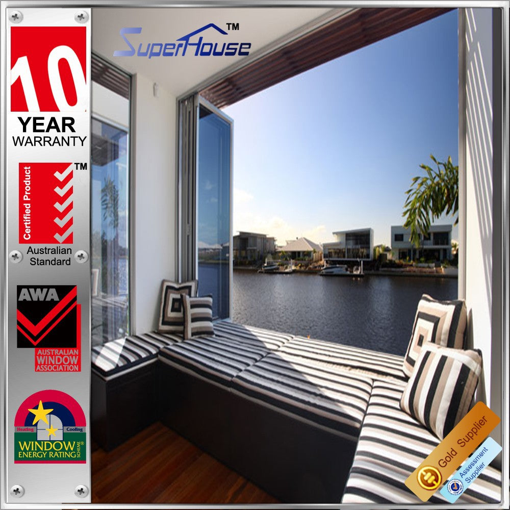 Suerhouse Australian standard as2047 aluminium interior bi-fold window shutters/sliding folding window