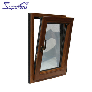 Superwu Special performance aluminum wood composite glazed tilt and turn window for high grade passive house