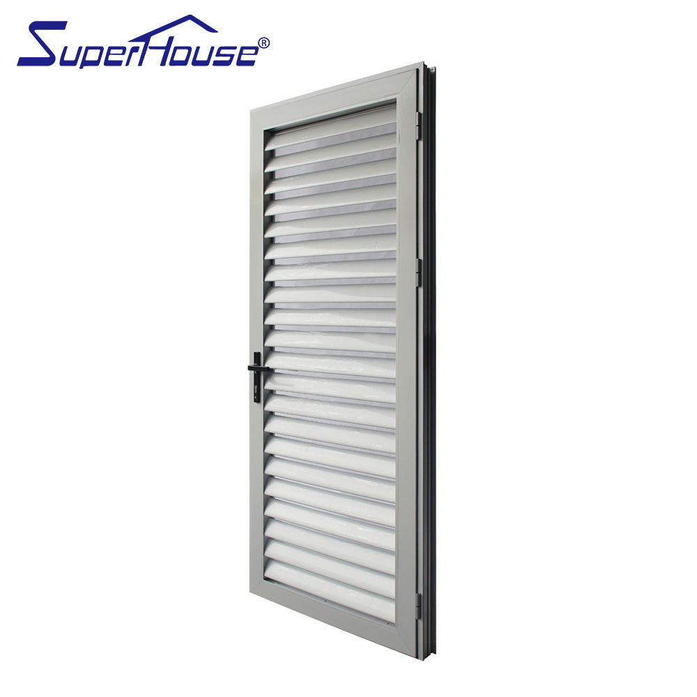Superhouse Good ventilation performance casement door aluminium louver doors louvered french doors