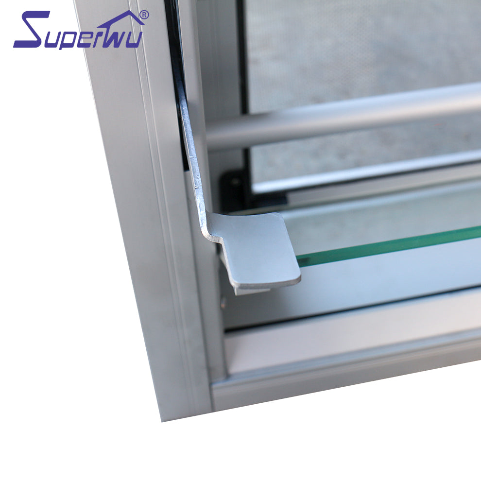 Superwu aluminum profile double glazed glass louver window frames cheap price of glass louver Solution to Bullet Proof